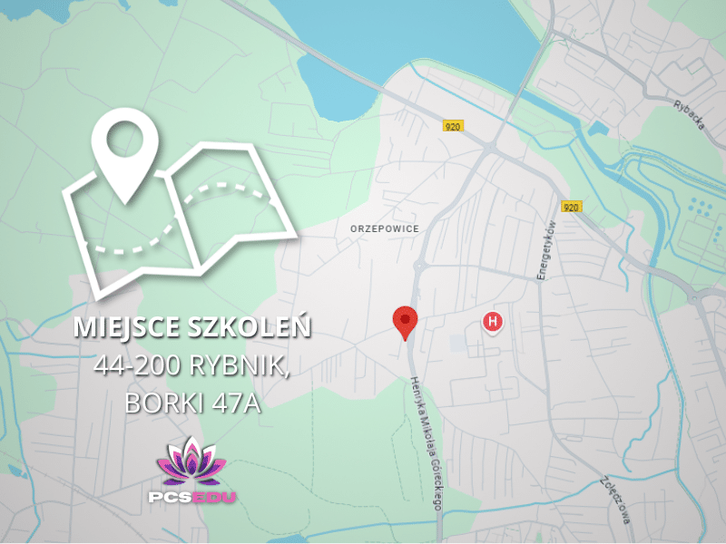 Mapa dojazdu do Polskiego Centrum Szkoleniowego w Rybniku – lokalizacja miejsca szkoleń